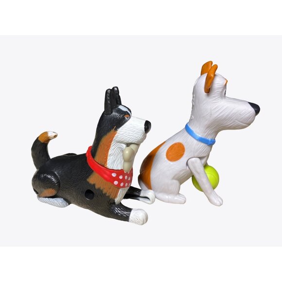 Secret Life Of Pets 2 McDonald’s / Burger King Toy 2019 Wagging Tail Max + Roost - Picture 3 of 8